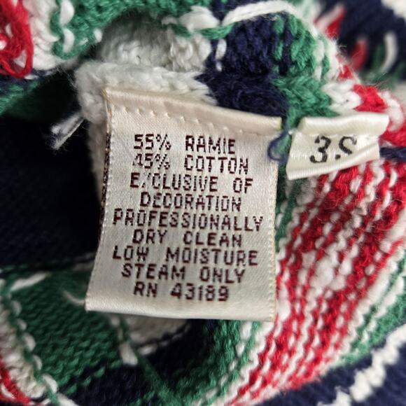 Vintage Susan Bristol Tennis Golf Country Club Cardigan Sweater Medium Flawed - Picture 11 of 15